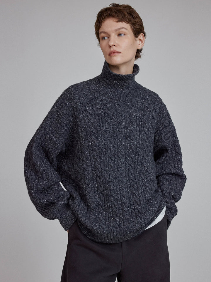 Merino Wool Turtleneck Sweater