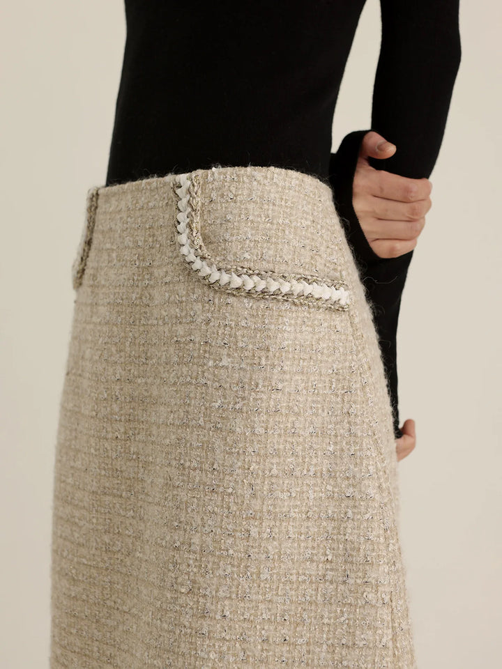 Wool Blend A-Line Skirt