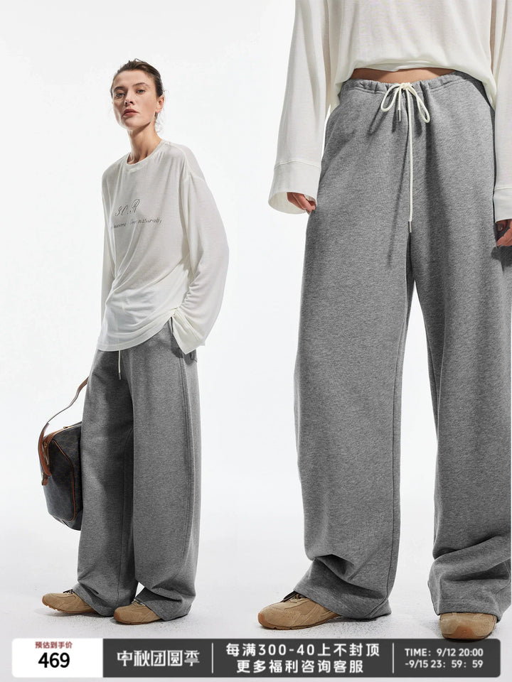 Light Gray Elastic Sweatpants