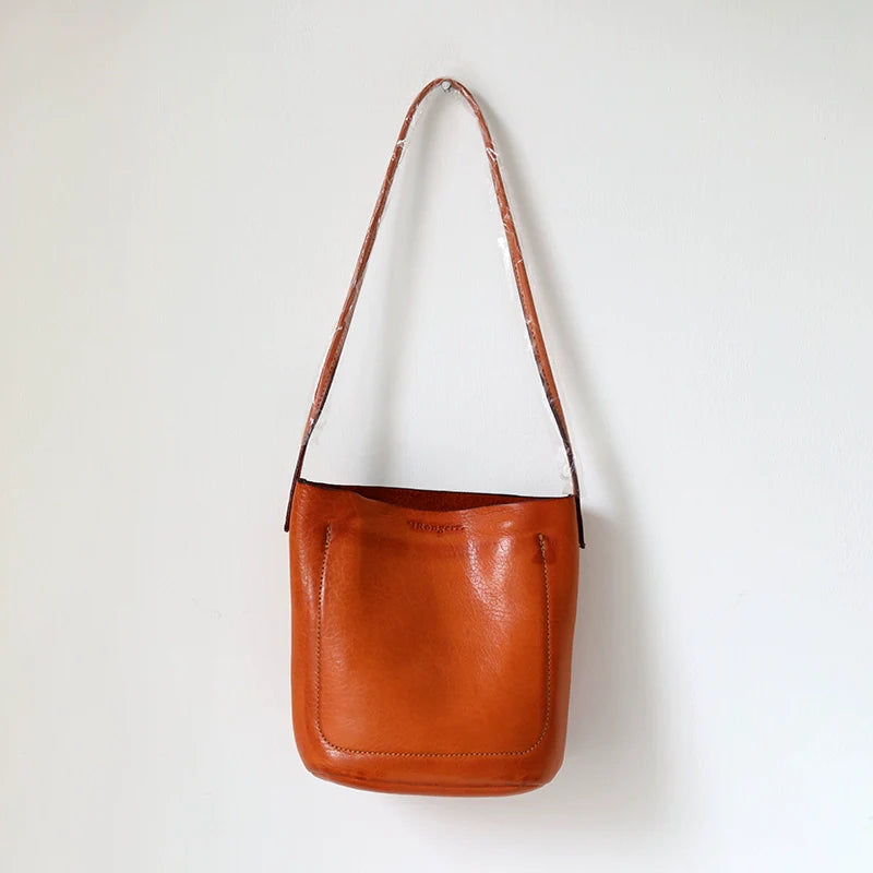 Minimalist Leather Bucket Bag