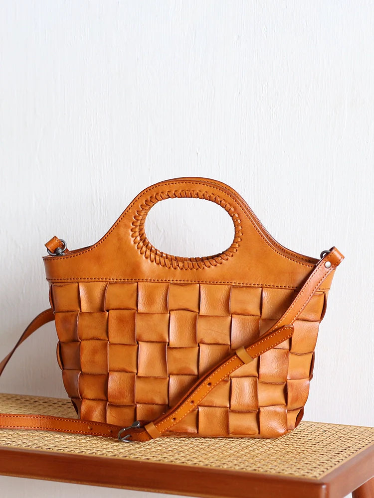 Luxe Woven Leather Crossbody