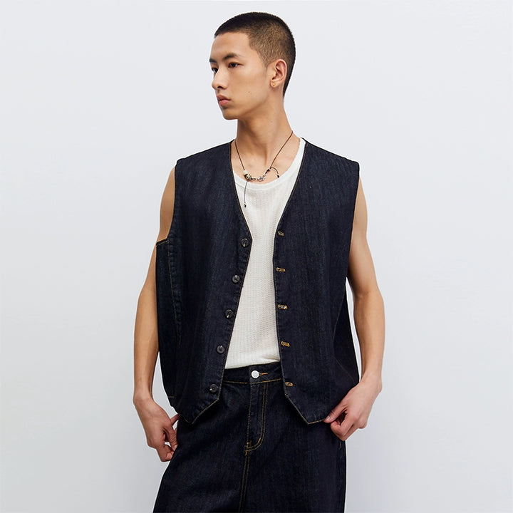 Oversized Vintage Denim Vest