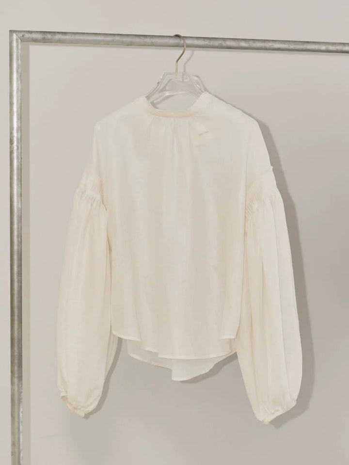 Tencel Lantern Sleeve Blouse