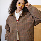 Double-Sided Wool Jacket with Double-Head Zipper
