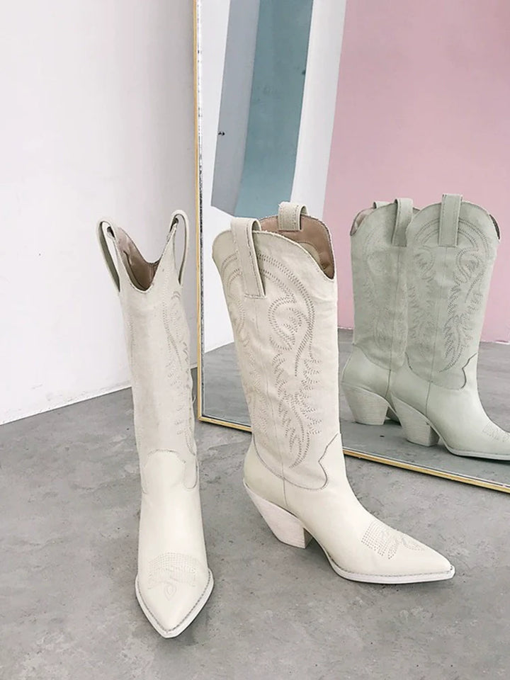 Sheepskin Western Boots