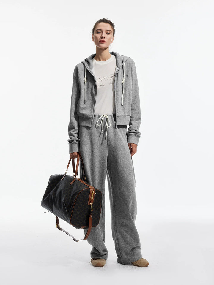 Light Gray Elastic Sweatpants