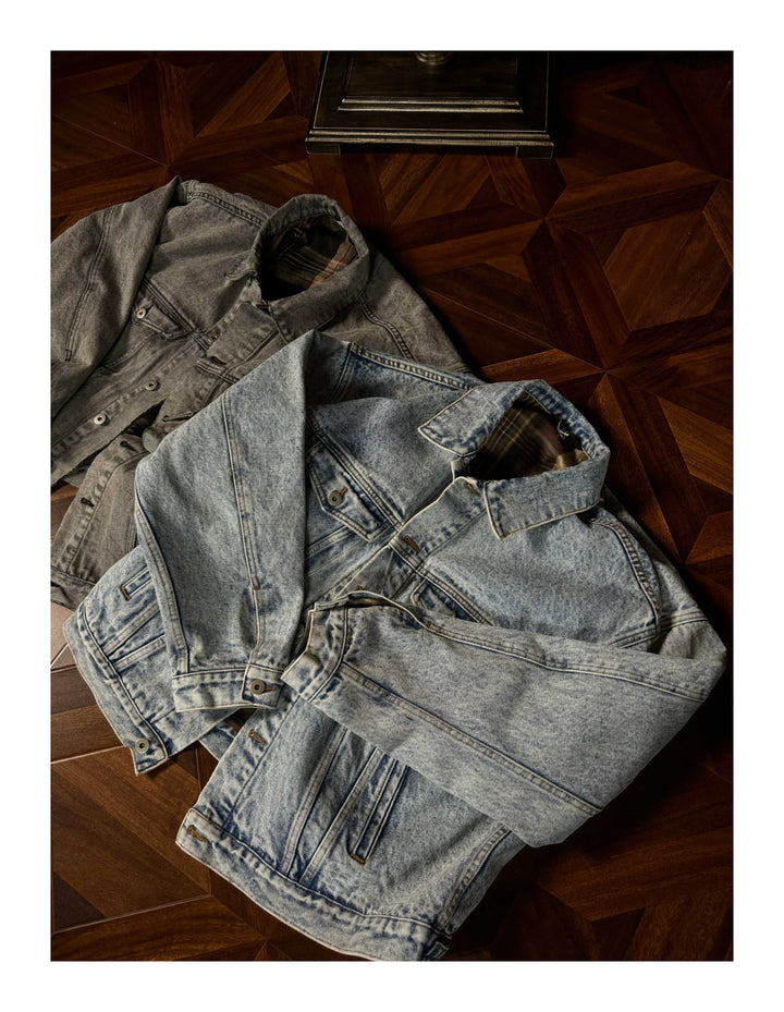 Snow-Washed Denim Jacket