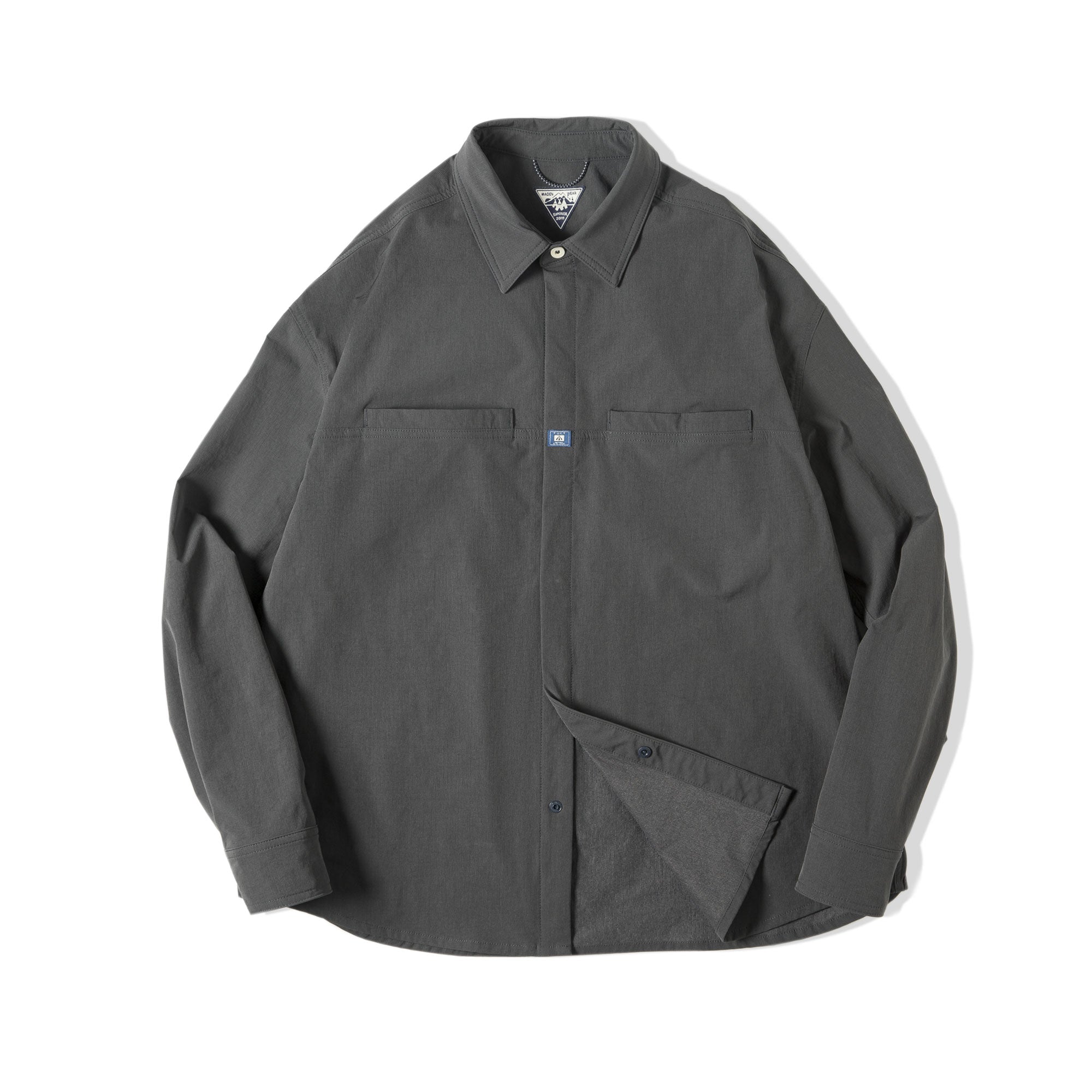 Mountain Department Dark Gray Pocket Shirt - Men's Autumn Layered Coat