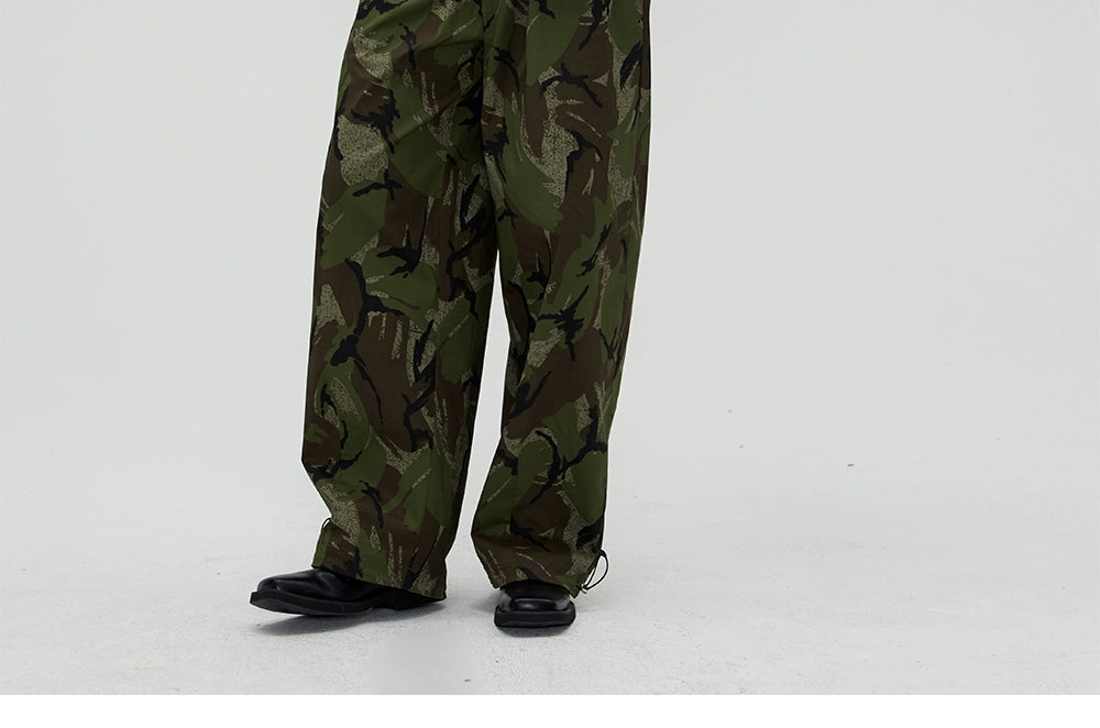 Camouflage Embroidered Casual Pants