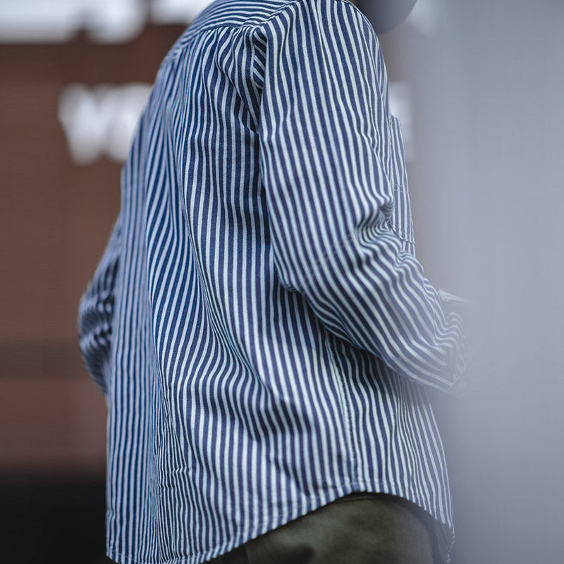 Railroad Striped Cotton Shirt