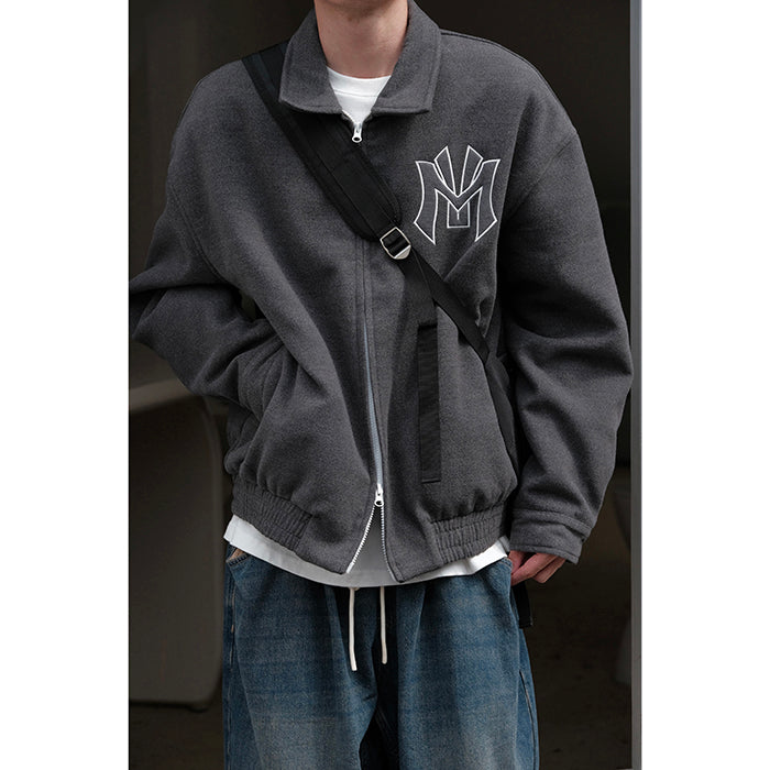 Wool Blend Baseball Jacket