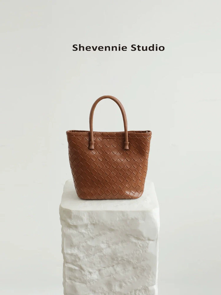 Sienna Woven Leather Tote