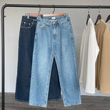 Vintage Washed High-Waist Jeans - Timeless Casual Fashion