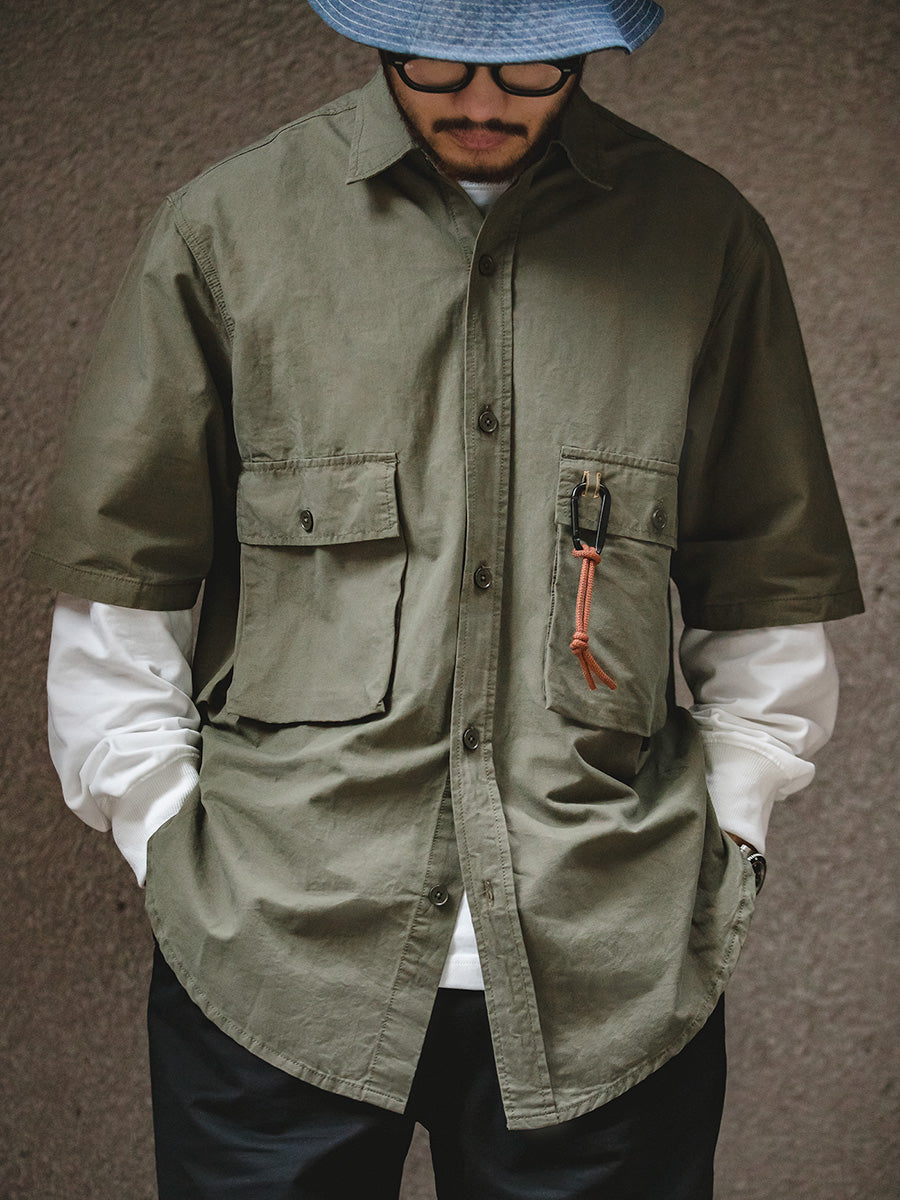 Retro Mountain Multi-Pocket Shirt