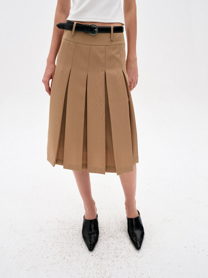 Reversible A-Line Wool Skirt