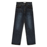 Men's Loose Straight Trousers with Korean Ruffian American Stitching Jeans