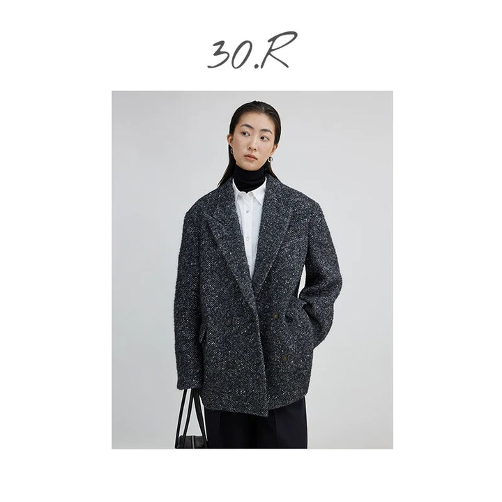 Herringbone Wool Coat