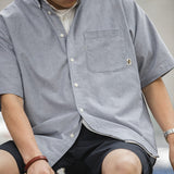 Men's Layered Short-sleeved Loose Shirt