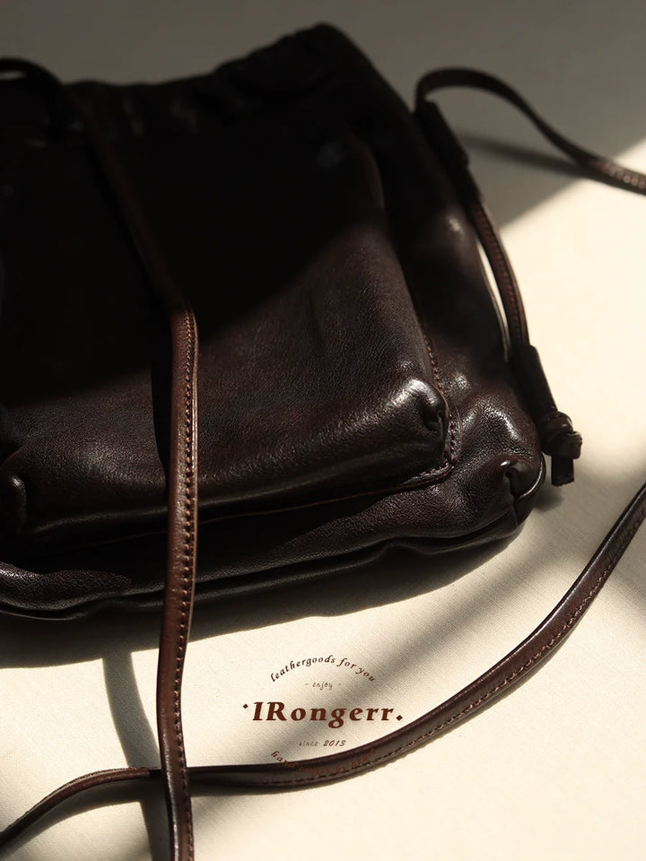 Leather Vertical Crossbody Bag