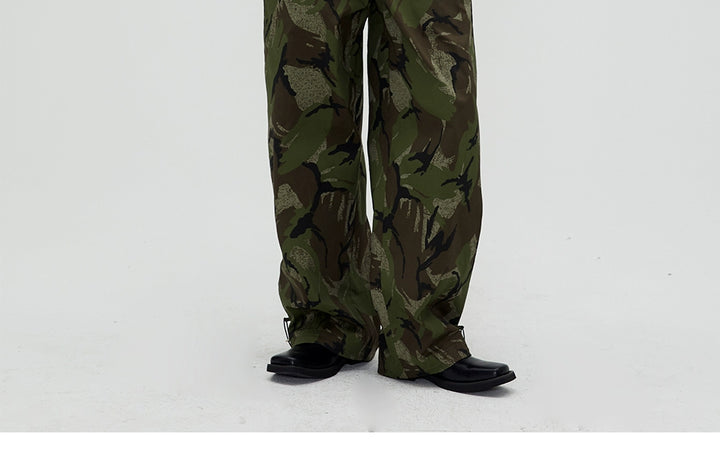 Camouflage Embroidered Casual Pants