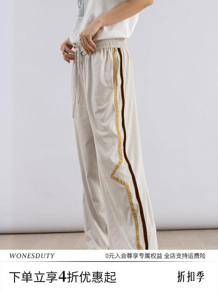 Suede Wide-Leg Pants