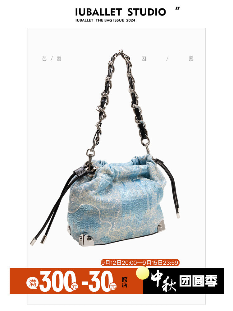 Denim Bucket Crossbody