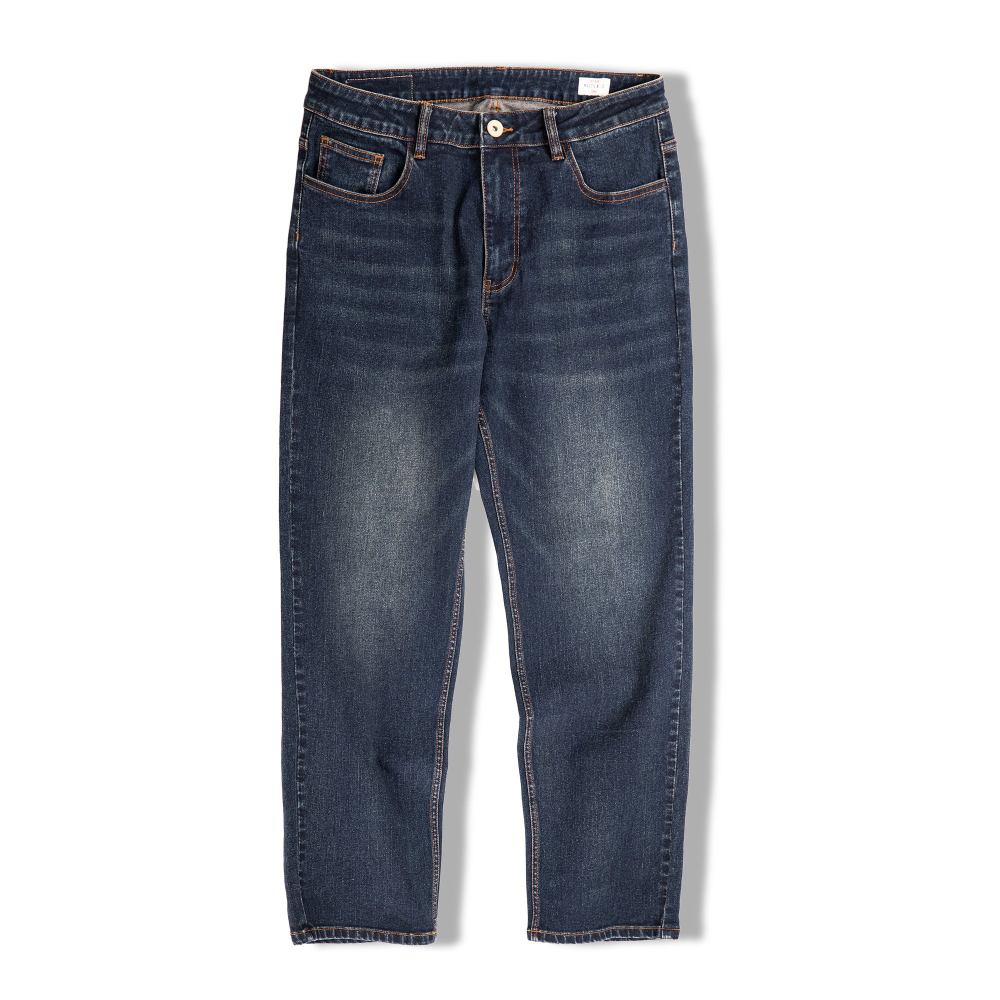 American Retro Denim Washed Straight Loose Jeans