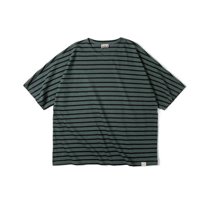 Striped Five-Quarter Sleeve Tee