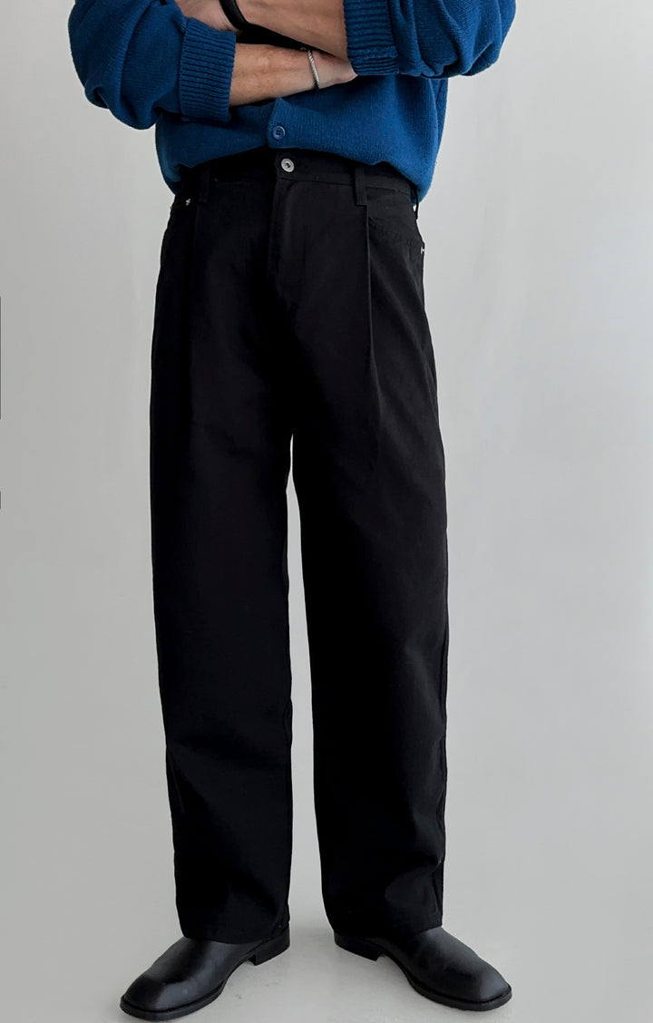 Cotton Wide-Leg Pants