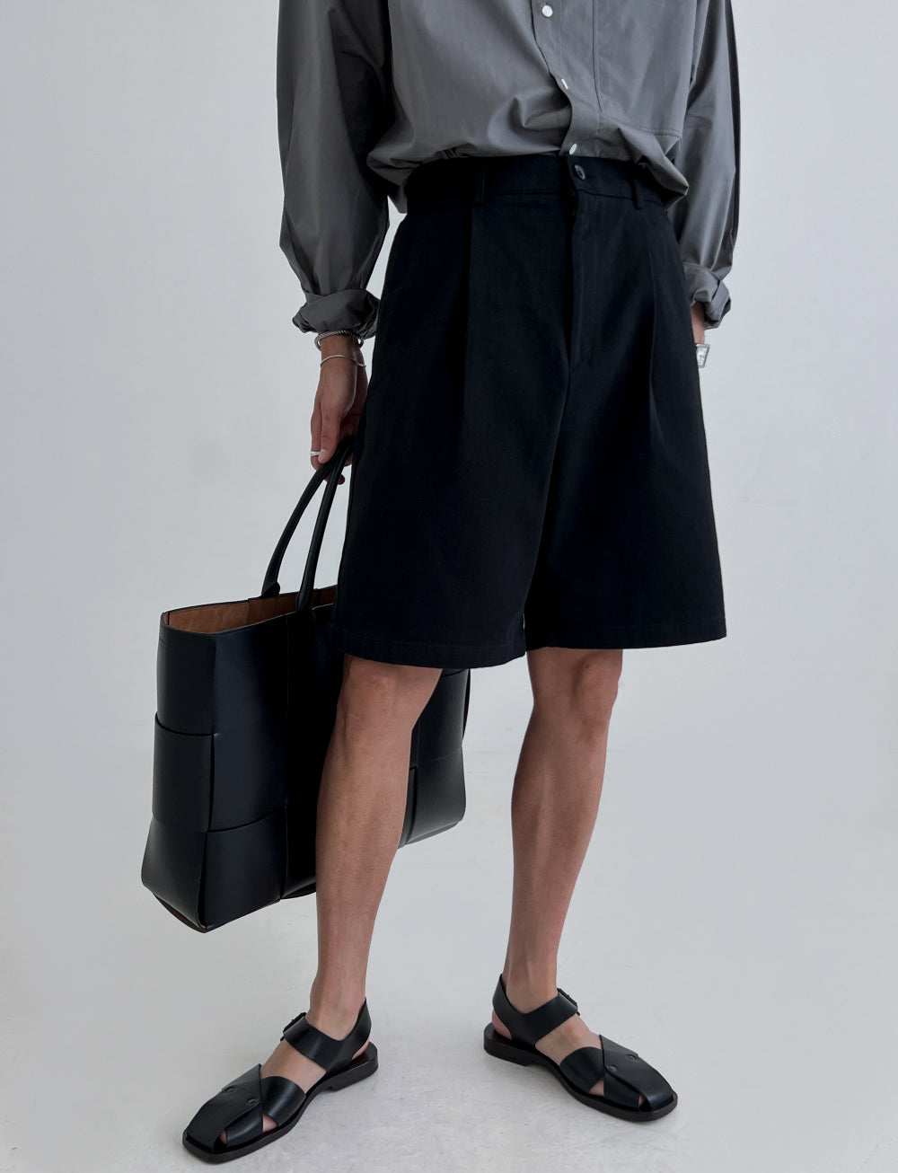 Cotton Twill Suit Shorts