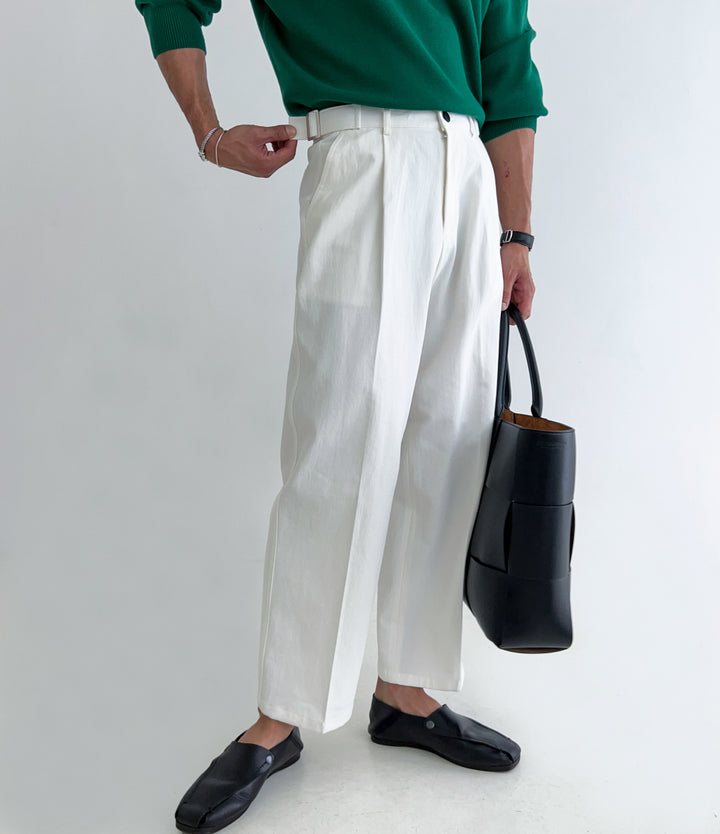 Cotton Nine-Point Pants