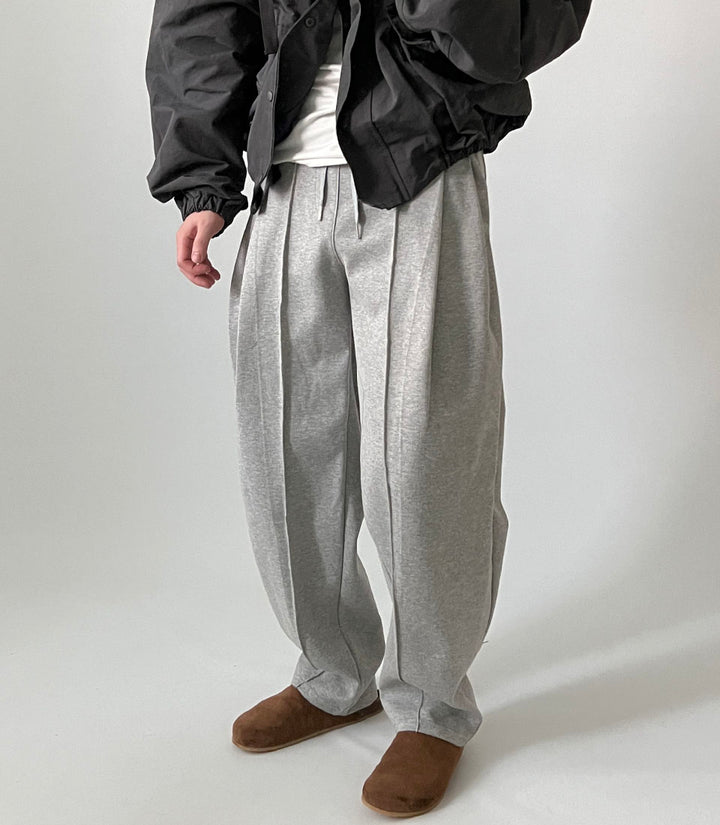 Pleated Cotton Pants