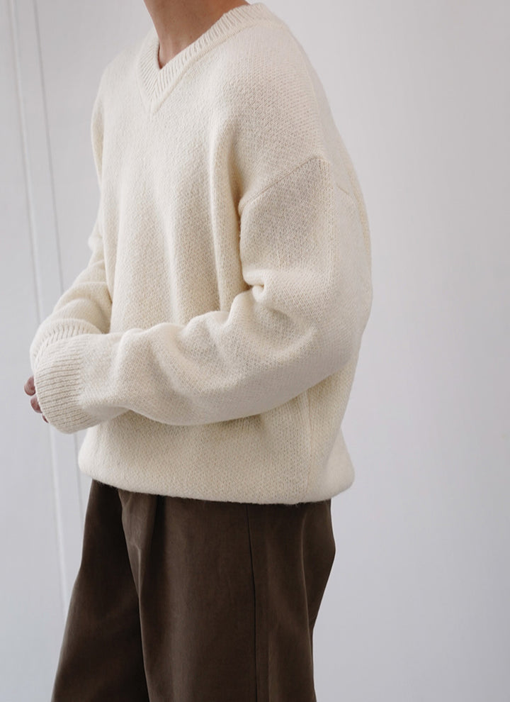 V-Neck Mohair Knit