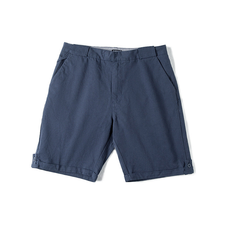 Washed Twill Casual Shorts