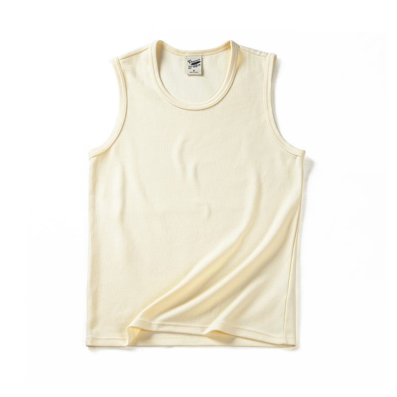 Self-cultivation Solid Color Bottoming Sweat Vest