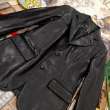 Authentic Hand Stitched Sheepskin Jacket Classic Leather Suit