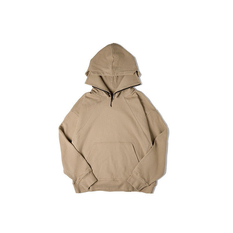 High Collar Zip Hoodie