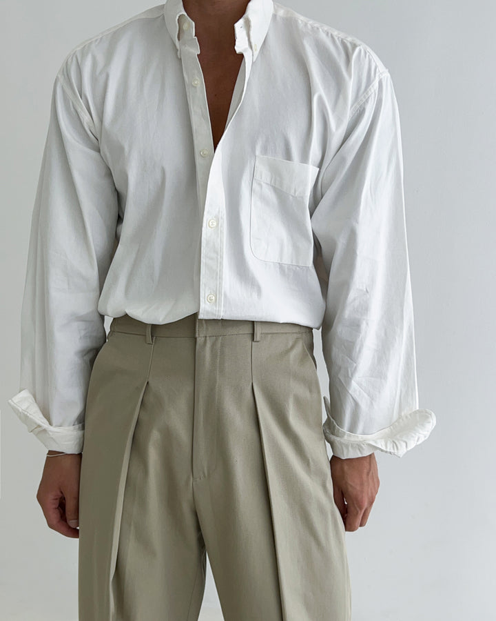 Italian Collar Cotton Shirt