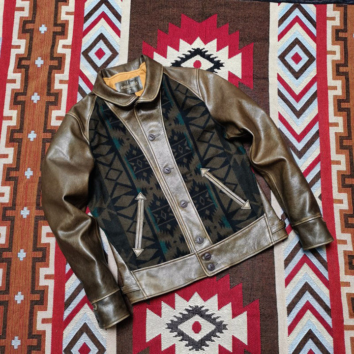 Vintage Hand-Rubbed Leather Jacket