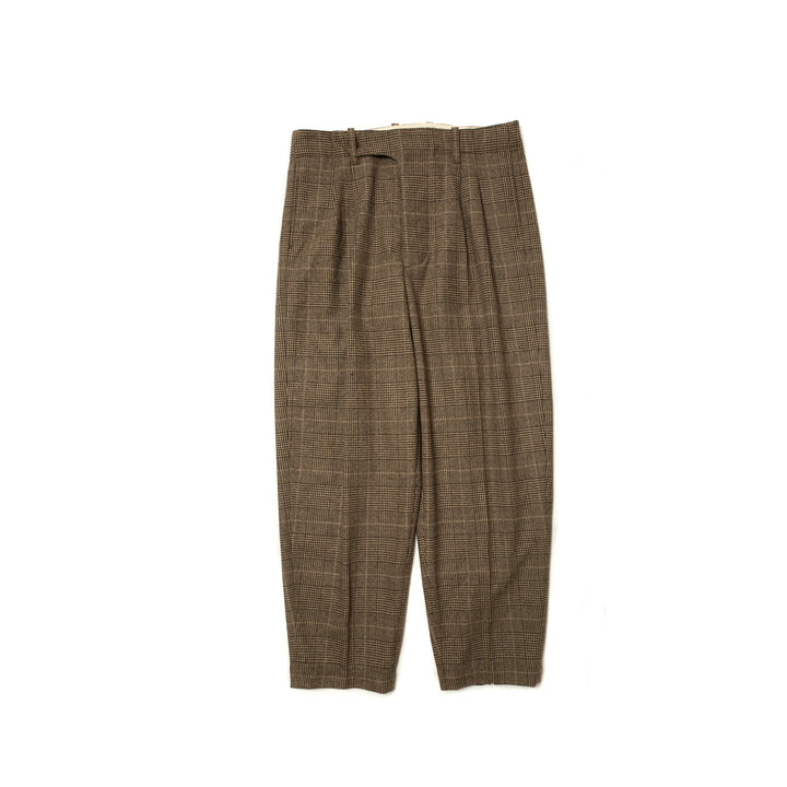 Plaid Wool Tweed Trousers