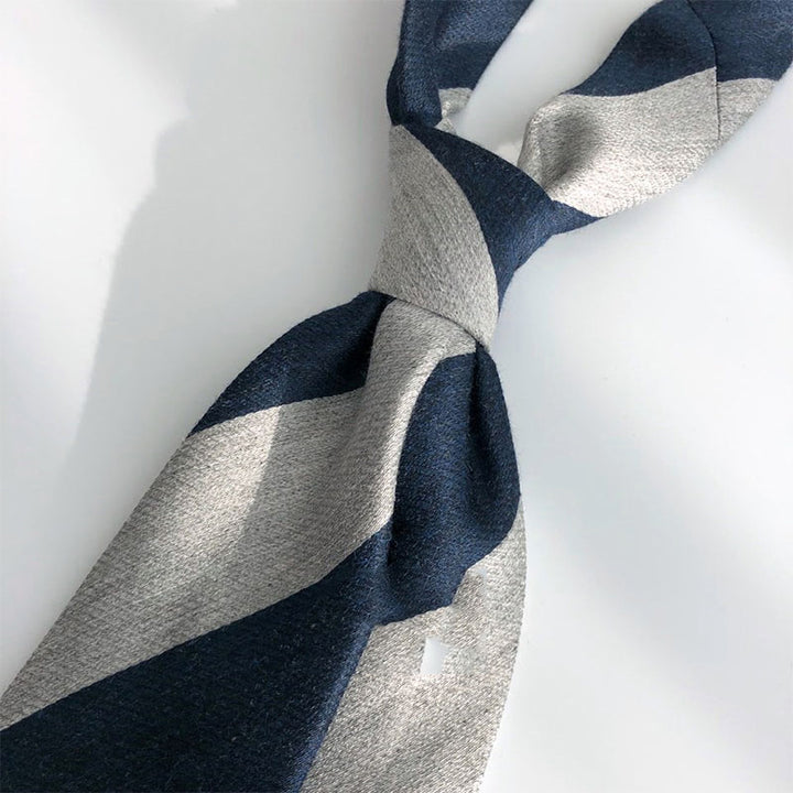 Wool Silk Wide Stripe Tie