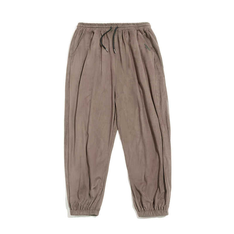 Suede Drape Trousers