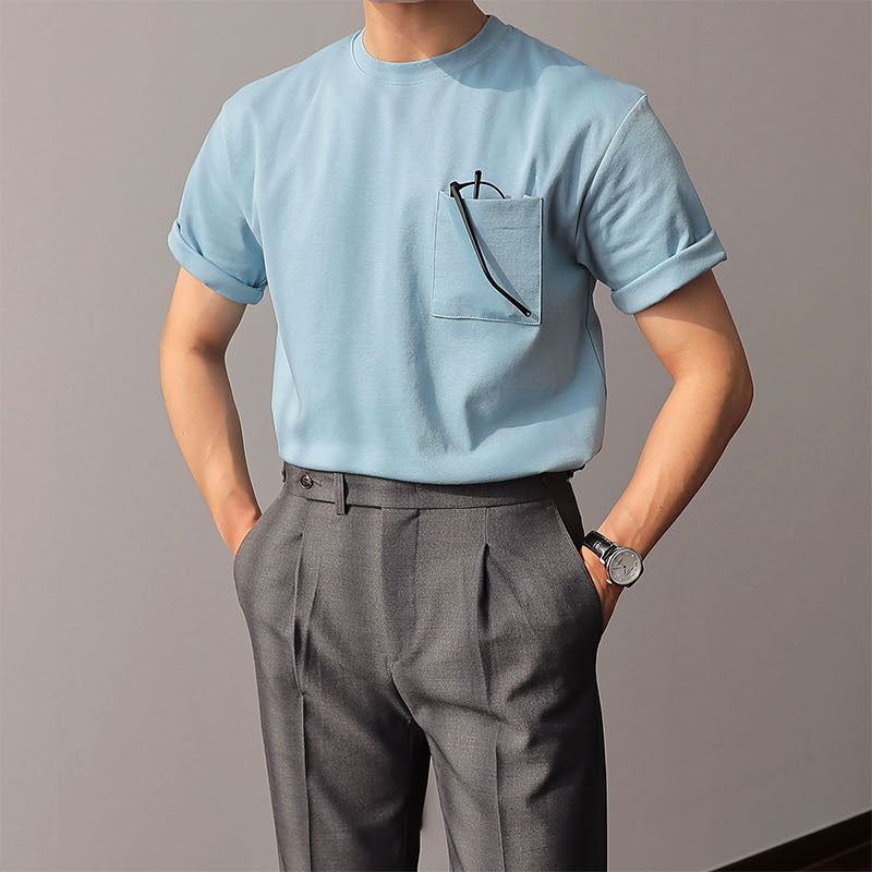 Round Neck Pocket T-Shirt