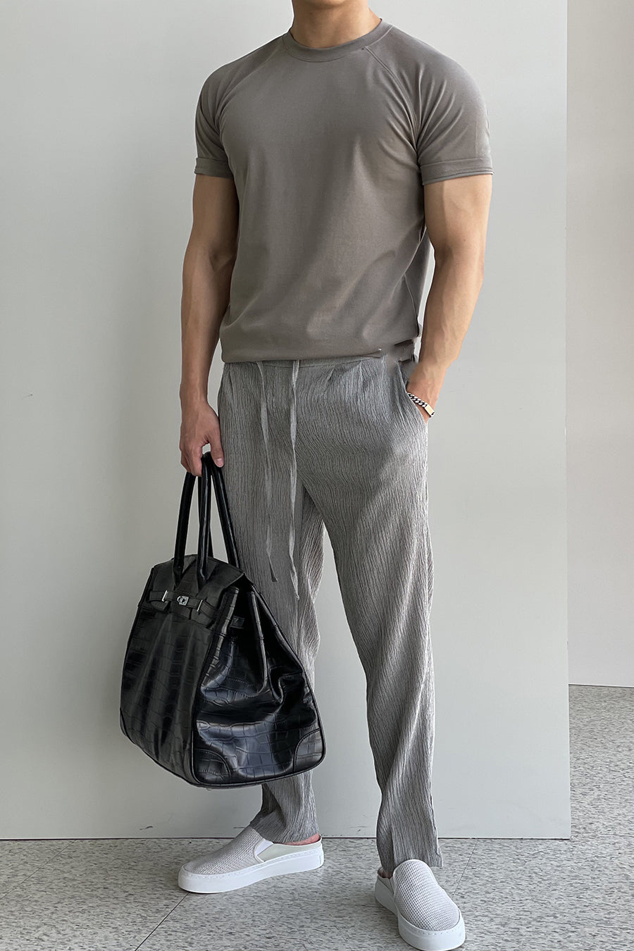 Tapered Drawstring Trousers