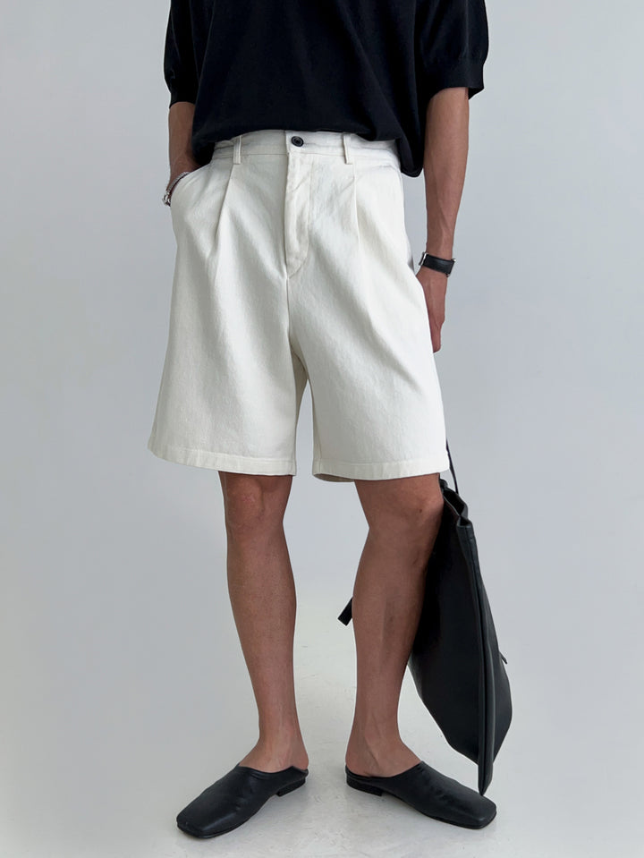 Cotton Twill Suit Shorts