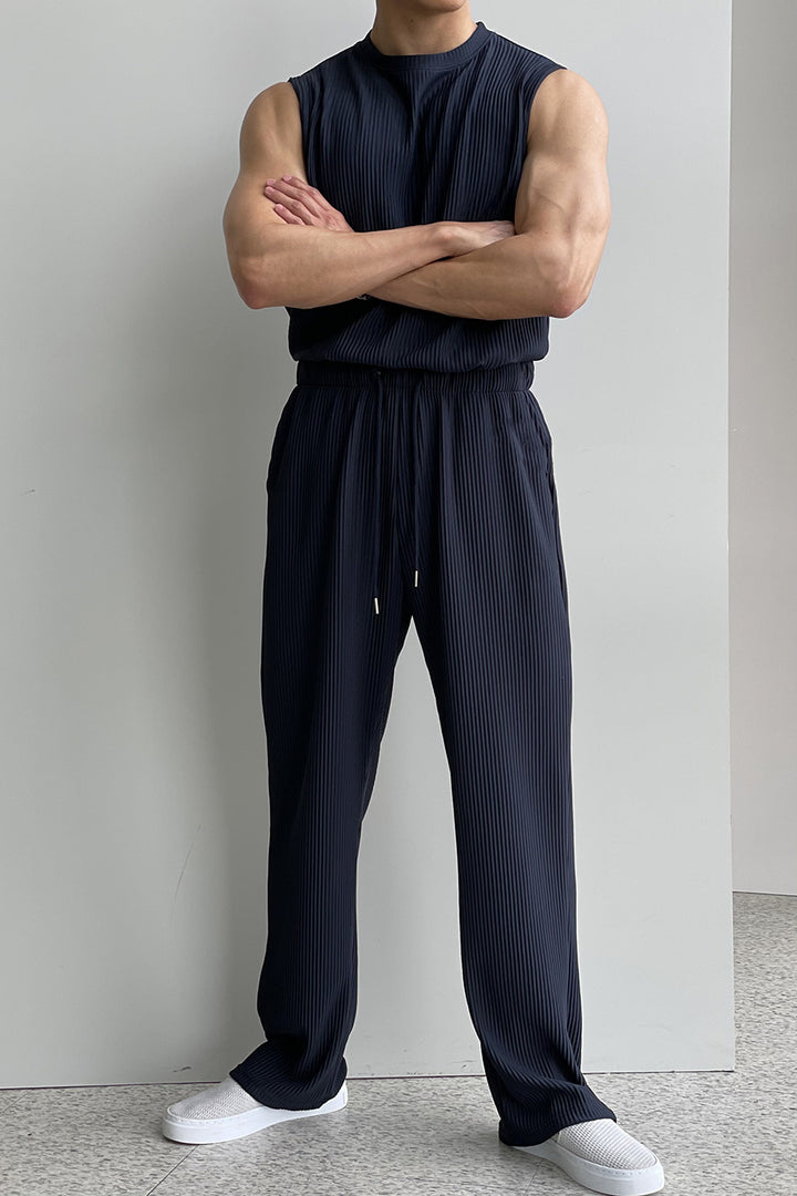 Retro Straight Drape Trousers