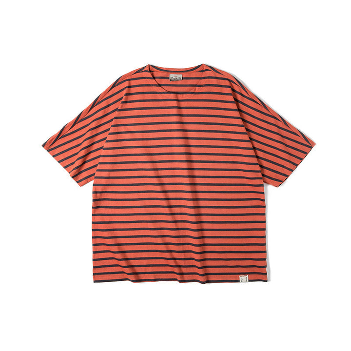 Striped Five-Quarter Sleeve Tee