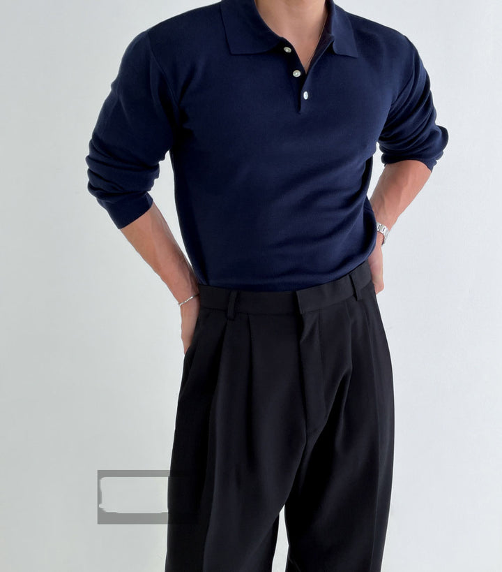 Soft Wool Knitted Polo