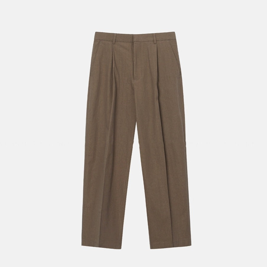 Blended Daily All-match Loose Profile Casual Trousers