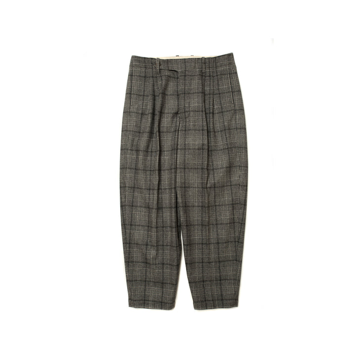 Plaid Wool Tweed Trousers